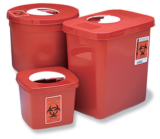 Sharps Multi-Purpose Containers with Rotor Lids 