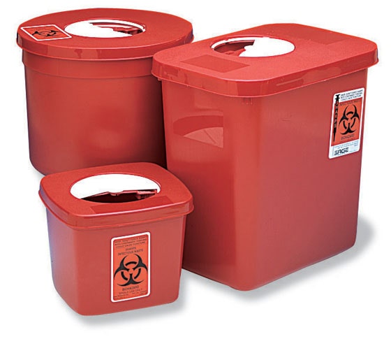 Sharps Multi-Purpose Containers with Rotor Lids - Easy & Efficient Disposal